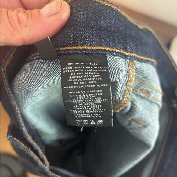 Early J Brand Indigo Clean Rinse Made in California Skinny Ankle Zipper Jeans 26 - Picture 8 of 11